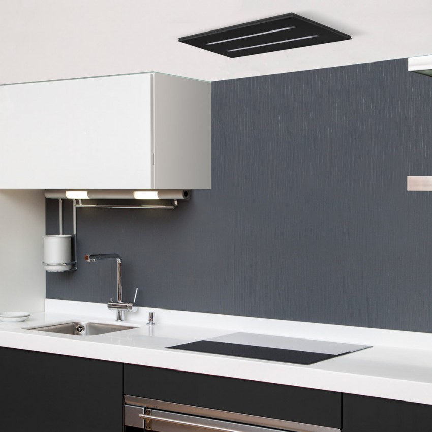 650mm Black Ceiling Extractor For Small Kitchens