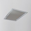 Flush fitting elegant brushed steel ceiling hood LED surround lighting 